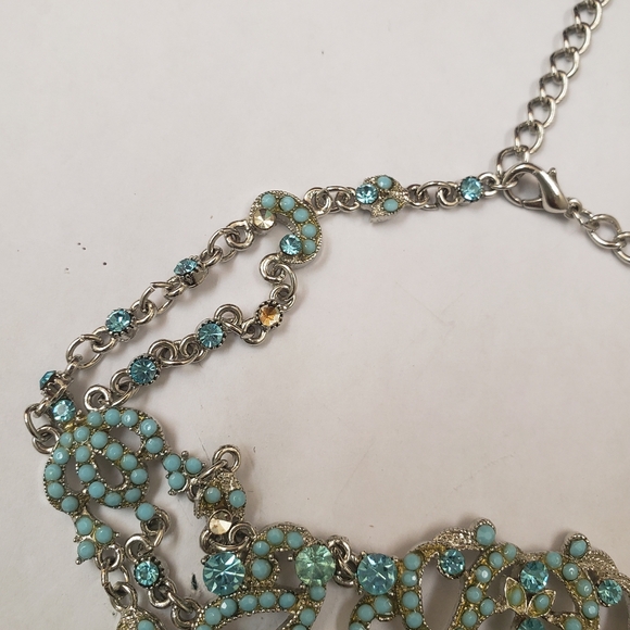 VCLM Noblesse Collection, Vintage, Australian Crystal turquoise silver choker - Picture 8 of 13